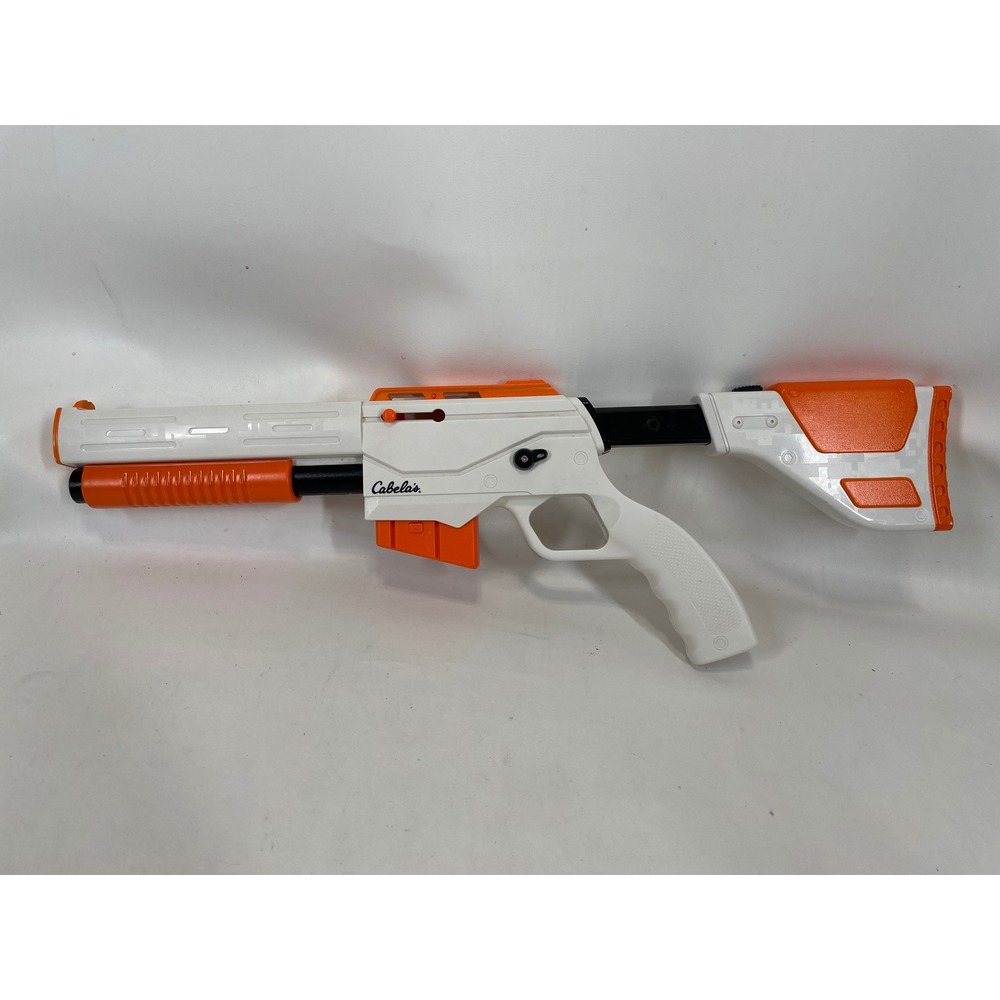 Cabelas Top Shot Elite Wireless Hunting Gun Controller White Orange Wii PS3